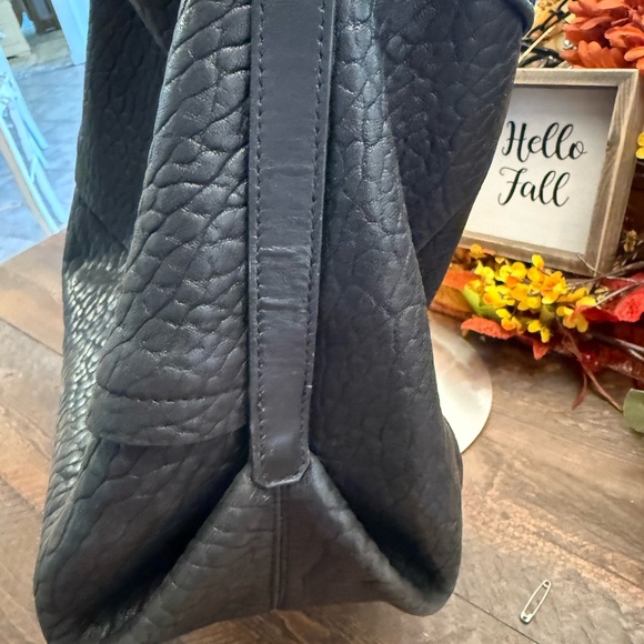 Christopher Kon Black printed Leather Hobo Shoulder Bag Braided Handle - Picture 4 of 15